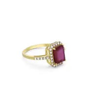 Forever Creations 14K 3.10 ct. tw. Diamond & Ruby Halo Ring