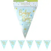 Baby Boy Sparkling Dots Flag Banner