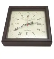 Antique Wooden Wall Clock Square Shape Vintage Roman Number Clock Christmas Gift