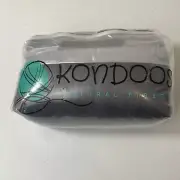 Kondoos 8 Oz Natural Wool roving Wool Needle Wet Felting Spinning Gray Graphite