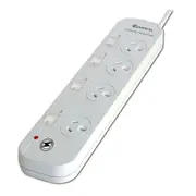 Sansai 4 Ways Individual Switched Surge Protect Powerboard 2 Extra Wide Sockets
