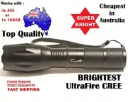 Brightest UltraFire CREE XM-L T6 LED Flashlight Torch Light 2000 Lumen Zoomable