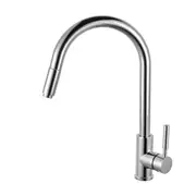 AQUAPERLA Round Pull Out Standard Kitchen Mixer Tap - Chrome