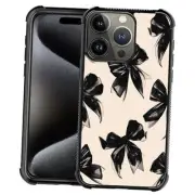 Phone Case Compatible with,Black Bow Art Girl iPhone 15 Pro Max Black bow art