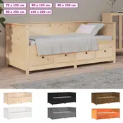 Solid Wood Pine Day Bed 80x200 cm Platform Sleepover Sofa Multi Colours vidaXL