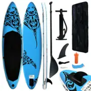 NNEVL Inflatable Stand Up Paddleboard Set 366x76x15 cm Blue