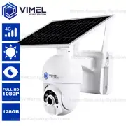 Professional 4G Solar Powered Outdoor Security Camera Flood Light PTZ PIR 128GB