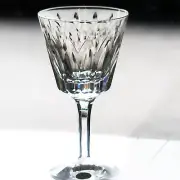 STUART ABBEY Wine 5" tall Lead Crystal Mouth Blown NEW NEVER USED made England