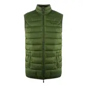 Aquascutum London Logo Army Green Lightweight Gilet Jacket