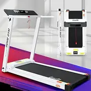 Treadmill Electric Home Gym Fitness Exercise Fully Foldable 450mm White Portable