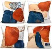 Boho Throw Pillow Covers 18X18 Set of 4 Mid Century Modern Decorative Throw Pill