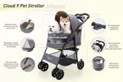IBIYAYA Cloud 9 Pet Stroller for Cats & Dogs up to 20kg - Mustard Yellow