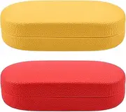 [SVNXI] 2 Pack Hard Shell Sunglasses Case, Classic Large Glasses Case for Women Men, Sunglass Eyeglasses