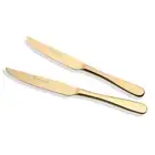 6pc Stanley Rogers Albany Stainless Steel Steak Knife Blade Set Champagne GLD