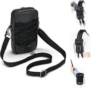 Military Backpack Shoulder Strap Pouch Holder,Tactical Phone Carrying Pouch Crossbody Holsters Bag for iPhone 16 15,Backpack Mount Bag for Phone GoPro Hero13 12 DJI Action 4 5 Pro Fits Hiking