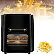 1400W Air Fryer, Oilless Air Fryers, 15l Capacity, Air Circulation, 6 Presets Digital Touch Screen Timer Temperature Control Nonstick Basket White,for Must-Have for an Apartment, Smaller Kitchen