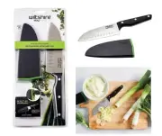 Wiltshire Staysharp Triple Rivet Santoku Knife With Sharpener Cover - 15cm