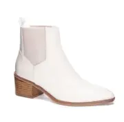 Chinese Laundry Womens Filip Pointed Toe Chelsea Boots Size 10 M, White NEW 9128