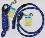 2X Dog Leash Braided Rope Legacy Collection 60" Large Blue or Black