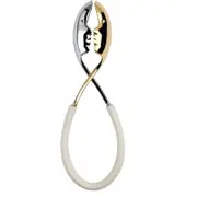 Bugatti Kiss Salad Tongs - White/Gold