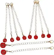 [SEWACC] Lobster Clasp Pendant Numeral Digital Charms Chain Personalized Cup Tag Initial Pendant Charm for Cup Number Handle Charm Tumbler Handle Number Charms - Charms Metal White