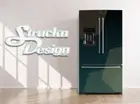 Luxury Teal Gold Geometric Shapes Fridge Freezer Wrap Side Door Vinyl Decal