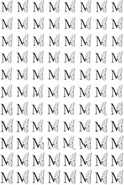 Letter M Butterfly Temporary Tattoo Waterproof Female Cute Small Pattern Temporary Tattoo