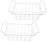 Cabilock 2Sets Metal Wire Freezer Storage Baskets Hanging Organizer for Efficient Food Sorting Design for Optimal Airflow for Chest Freezer and Pantry