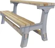 NEW 2x4basics 90110 Flip Top BenchTable Sand Outdoor Garden Patio Yard Furniture