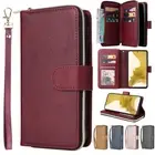 for Samsung Galaxy A03S A13 A33 A53 A73 A23 Zip Wallet Case Magnetic Flip Cover
