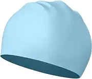 ａ aternee Silicone Swimming Hat Pool Ear Protection Waterproof Swim Gear Shower Cap Bathing Hat for Curly Short Medium Long Hair Adult