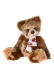 Charlie Bears 2023 Gingerbread Cookie Finest Plush Teddy Bear Knitted Scarf Cute