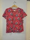 Disney Stitch Christmas Scrub Top Stretchy Scrubstar NEW Small