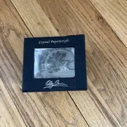 NEW In Box Oleg Cassini Crystal Clear Tennis Ball Paperweight