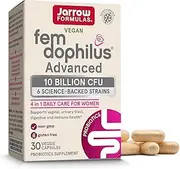 Jarrow Formulas Fem-Dophilus Advanced - Women's Probiotic Supplement - 10 Billion CFU - Supports Vaginal, Urinary Tract & Digestive Health - 2 Clinically Studied Strains - Non-GMO - Shelf Stable