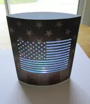 LED Lantern/Nightlight- U.S. FLAG- Multi Color Lights- batteries -change color