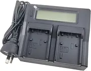 Quick LCD-Display Dual Mains Battery Charger for NP-FV100 NP-FH100 NP-FV70 NP-FH70 NP-FH30 NP-FH50 NP-FP30 NP-FP50 NP-FP70 NP-FP71 NP-FP90 DCR-DVD DCR-HC DCR-SR HDR-CX HDR-XR Series Camera