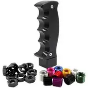 Aeroflow Pistol Black Gear Knob Manual Shift Shifter Ball Uni M16 - AF72-9901BLK
