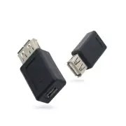 Black USB 2.0 Type A Female to Micro USB B Female Adapter Plug Converter usb 2.0