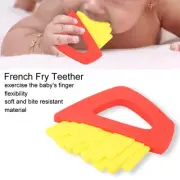 French Fry Shape Baby Teething Toys Food Grade Silicone Teether For Infant