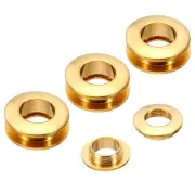 10.5mm(2/5 Inch) Solid Brass Hole Eyelets, 4 Pcs Arc Surface Grommet, Brass Tone
