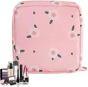Sanitary Napkin Storage Bag - Sanitary Napkin Organizer Waterproof, Reusable Menstrual Pads Zipper Bag, Portable Period Bag, Tampon Storage Pouch for Women Teen Girls Ladies, Pink, Refer to