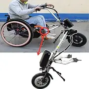 500W Wheelchair Pull Device, Wheelchair Conversion Electric Kit, 48v 15/17 Ah Lithium Battery, Range 55/65 Km, 3 Speeds/with Front Light + Shock Absorber System + Trumpet,A-15ah