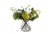 42cm Orchid Arrangement in Glass Artificial Plant Flower Dcor