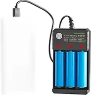 Battery Charger | Li-ion Battery Charger | 3-Slot Intelligent Battery Charger for 3.7V Li-ion Rechargeable Battery, Independent Charger
