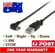 Premium Mini USB Adapter Cord Left Right Up Down 90 Degree Angle Plug 1.8M 27CM