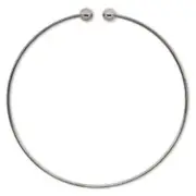 Gunmetal Black 73mm Round Ball Beading Bangle Blank Bracelet Finding