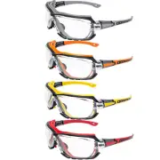 4 Global Vision Octane Gasket Safety Glasses Grey Orange Yellow & Red Clear Lens