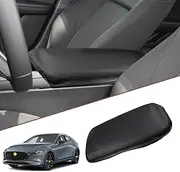 Auto Central Console Armrest Pad Fit for 2019 2020 Mazda 3 Mazda3 Seat Box Cover Automotive Car Center Console Soft Cushion (Black)