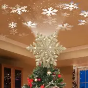 DG-Direct Christmas Tree Topper Lighted with Golden Snowflake Projector, Led Rot